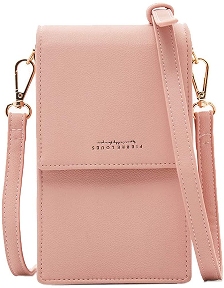 Price:$16.99 Belsmi Small Cellphone Crossbody Bag for Women Wallet Purse Card Slot Holder Handbags Cell Phone Travel Passport Bag Adjustable Strap Shoulder Bag (Pink)  Handbags   