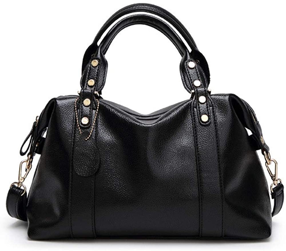 Price:$28.88    Tote Handbags For Women,Hynice Leather Top handle Shoulder Cross Body Satchel Bag Purse Ladies (DW13-Black)  Clothing