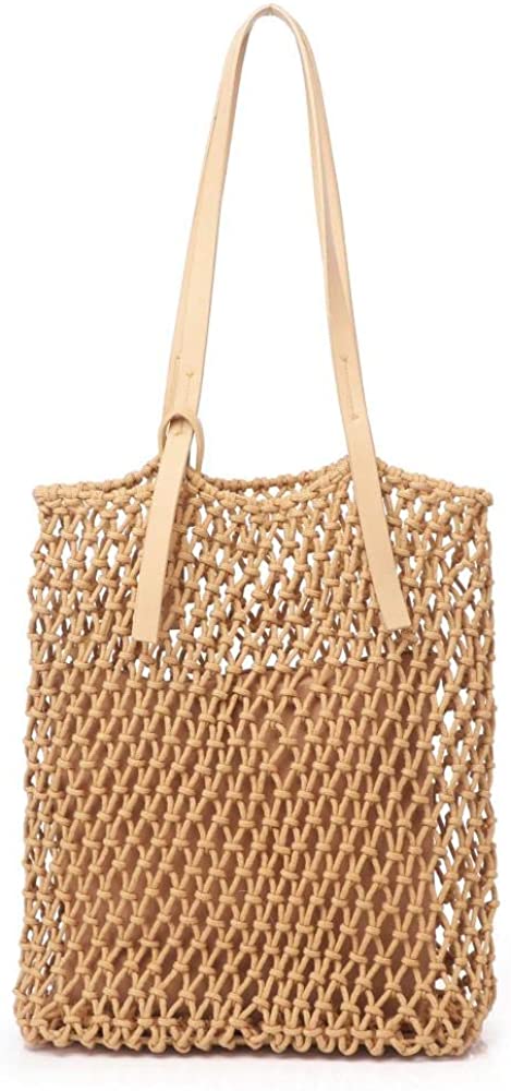 Price:$14.99    Womens Classic Straw Summer Beach Sea Shoulder Bag Handbag Tote, Khaki, One Size  Clothing