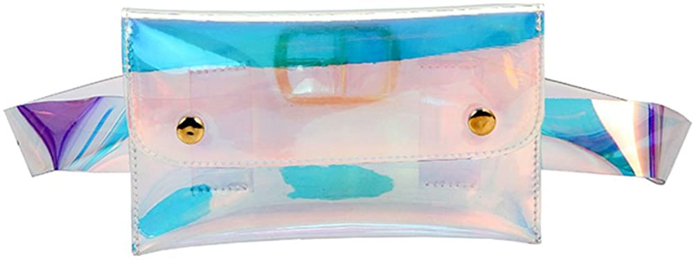 Price:$10.59 LUOEM Waist Bags Shiny PU Leather Hologram Shoulder Bag Cross-body Chest Bag for Women  Handbags   