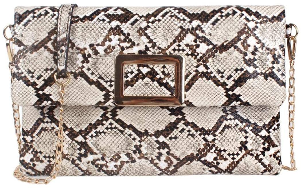 Price:$16.99    Crossbody Bag for Women Shoulder Handbags Clutch Purses Snakeskin Pattern for Daily Use Travel Work  Clothing