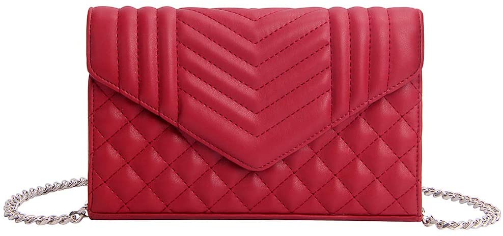 Price:$13.99    Badiya Simple Small Crossbody Bag Women Quilted Shoulder Purse with Chain Strap  Clothing