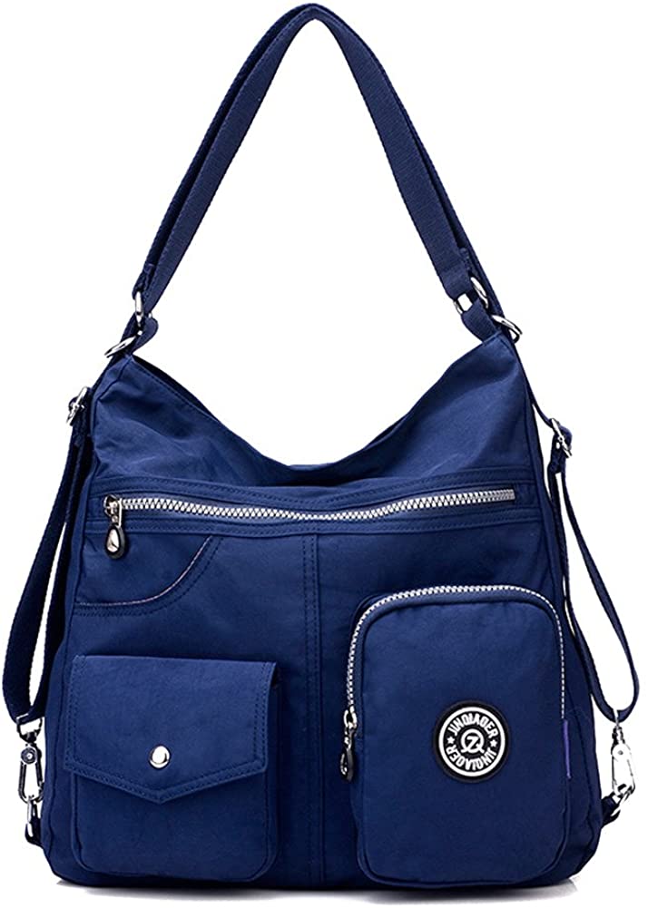 Price:$24.99    KARRESLY Women Handbags Hobo Shoulder Bags Tote Nylon Large Capacity Bags Backpack/Shoulder Bag (Dark Blue-1)  Clothing