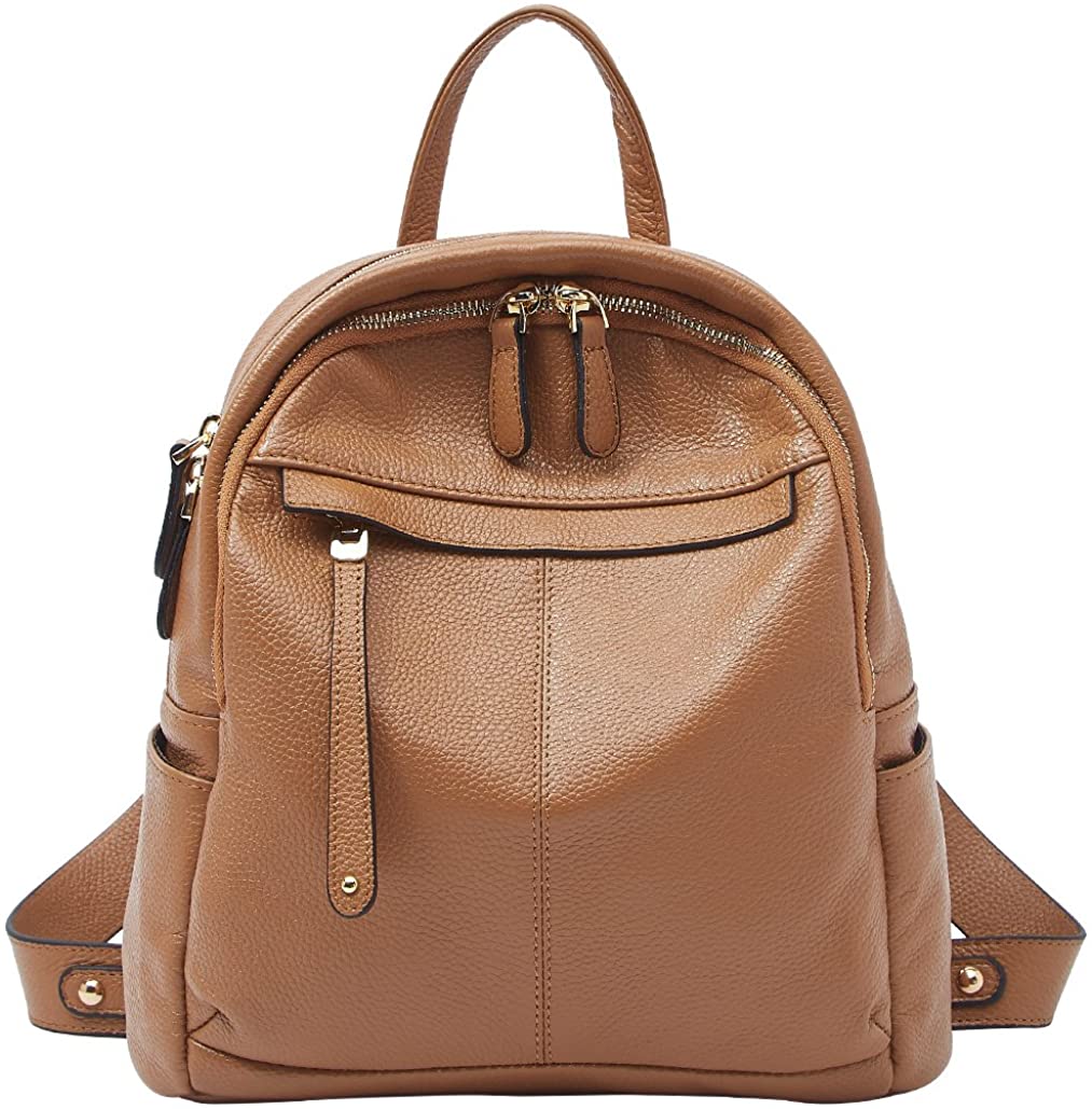 Price:$69.99    BOYATU Genuine Leather Backpack Purse for Women Travel Shoulder Bag  Clothing