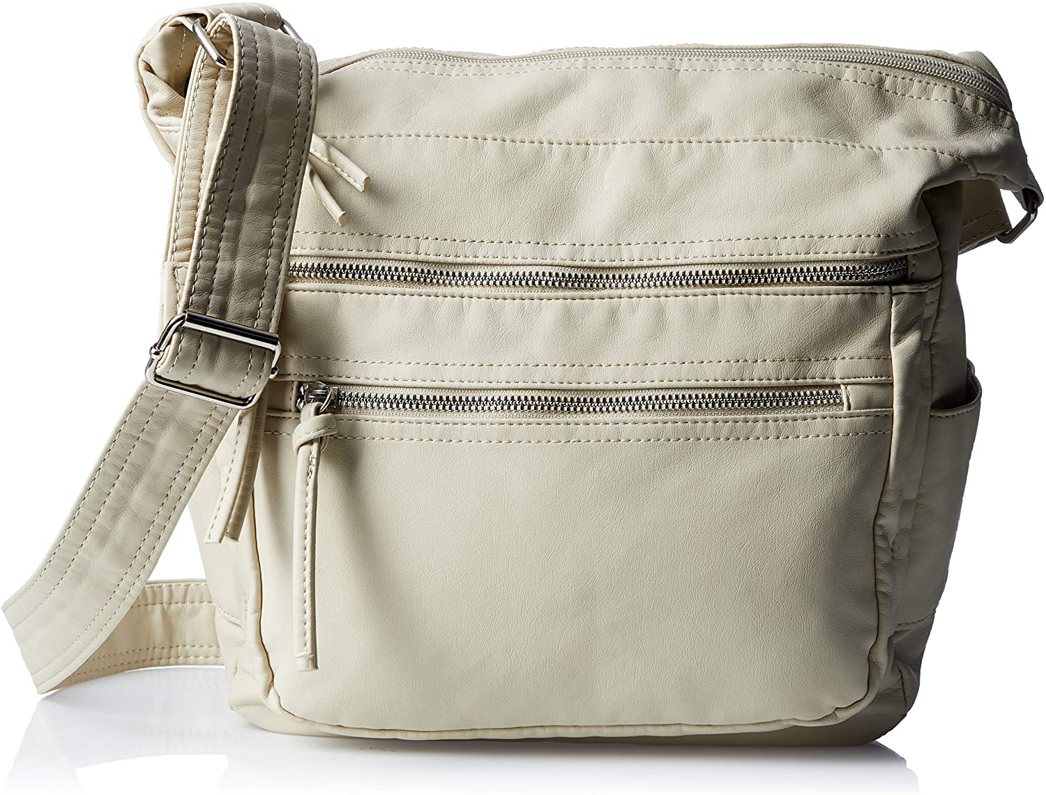 Price:$29.64 Bueno of California womens Bueno Duo Shoulder, Cream, Medium  Handbags   