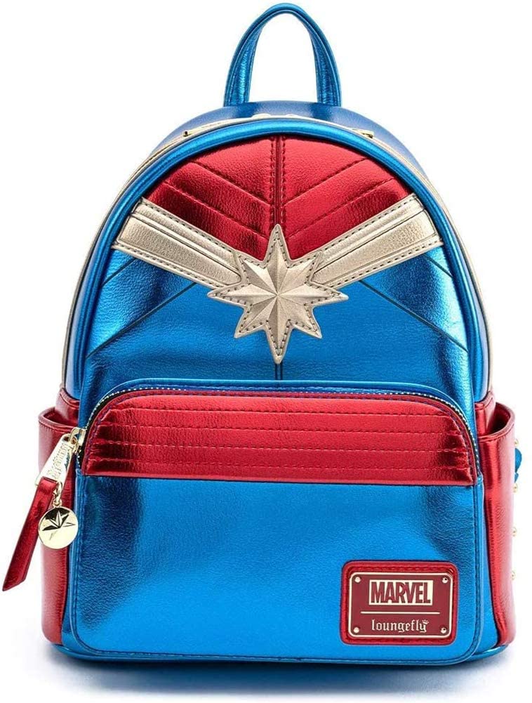 Price:$70.00   | Loungefly Captain Marvel Classic Cosplay Womens Double Strap Shoulder Bag Purse | Casual Daypacks