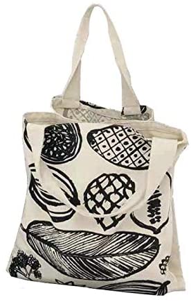 Price:$7.99 canvas bag Leaf print Thick canvas shoulder bag Large-capacity handbag  Handbags   