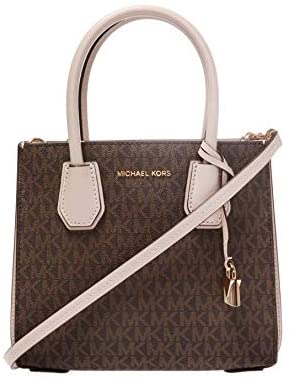 Price:$235.00    Michael Kors Mercer Logo Accordion Ladies Medium Two Tone Leather Tote Bag 30F8GM9M6B-266  Clothing