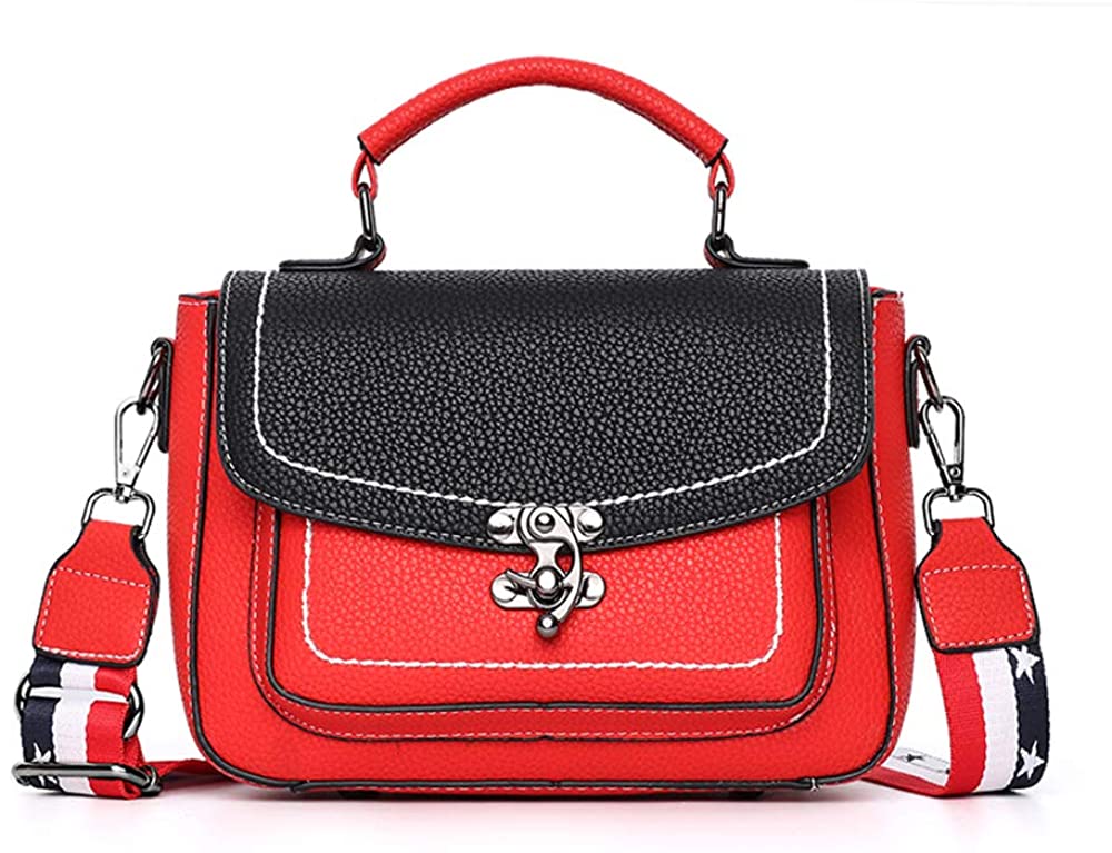 Price:$29.99    Nevenka PU Leather Women Crossbody Bag Shoulder Bag Satchel Handbags Fashion Bag (JW186Red)  Clothing