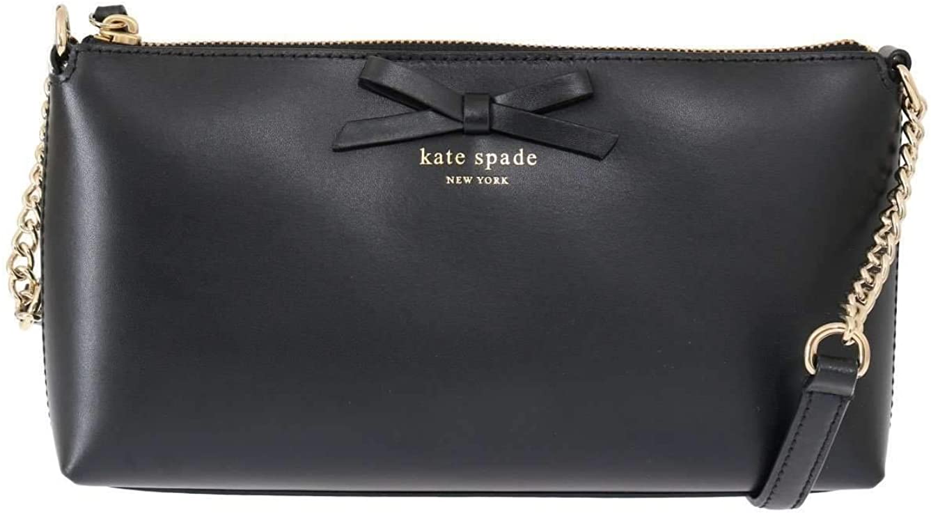 Price:$134.83    Kate Spade New York Sawyer Street Declan Leather Crossbody Bag (Black)  Clothing