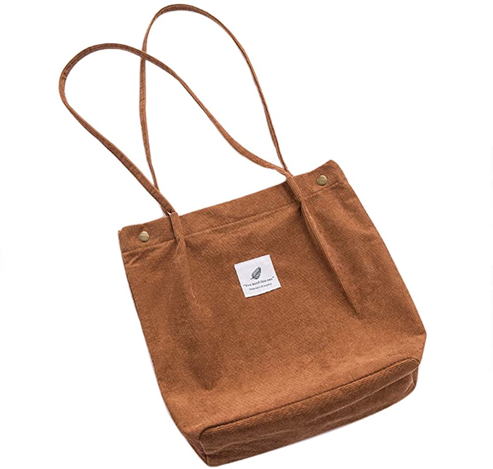 Price:$10.94    Belsmi Womens Corduroy Shoulder Tote Bag  Clothing