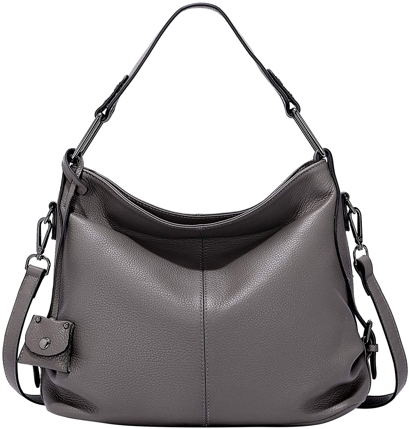 Price:$76.83    OVER EARTH Hobo Bags for Women Soft Leather Purses and Handbags Ladies Shoulder Crossbody Bag(O122E Dark Gray)  Clothing