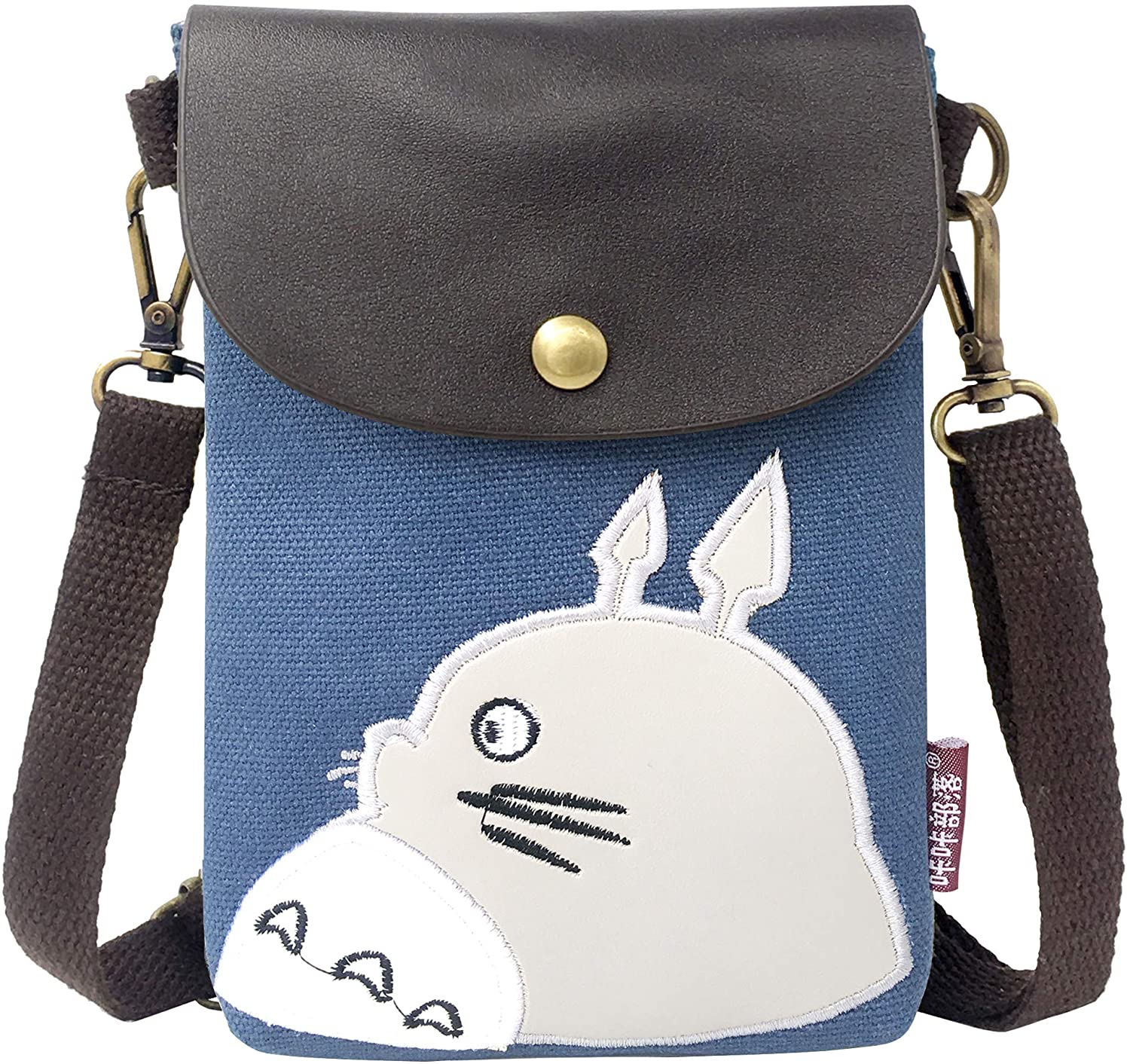 Price:$11.99 Cell Phone Purse Small Crossbody Bags Wallet Canvas with Shoulder Strap For Women teen girlsl and students animal Pattern (blue)  Handbags   