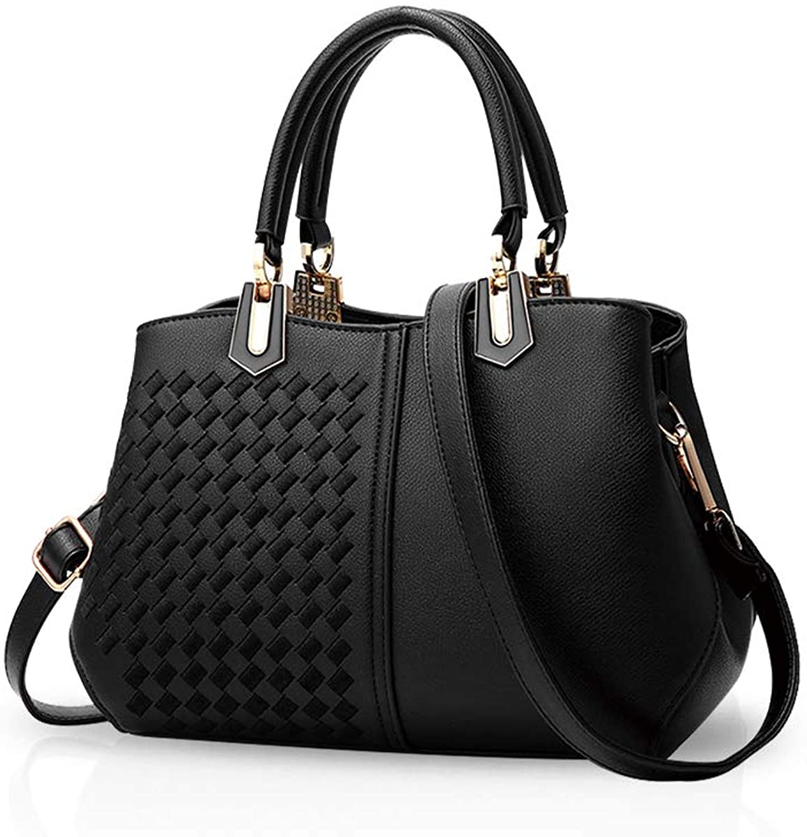 Price:$31.99    NICOLE&DORIS Women Lady Handbags Shoulder Bag Crossbody Bag Tote Satchel Purse PU Leather Black  Clothing