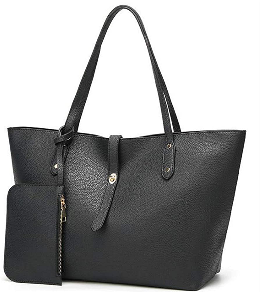Price:$19.99    Women Leather Handbag Tote Bag Shoulder Purse Soft Satchel Bags For Lady,Designer Top Handle Cross Body (black)  Clothing