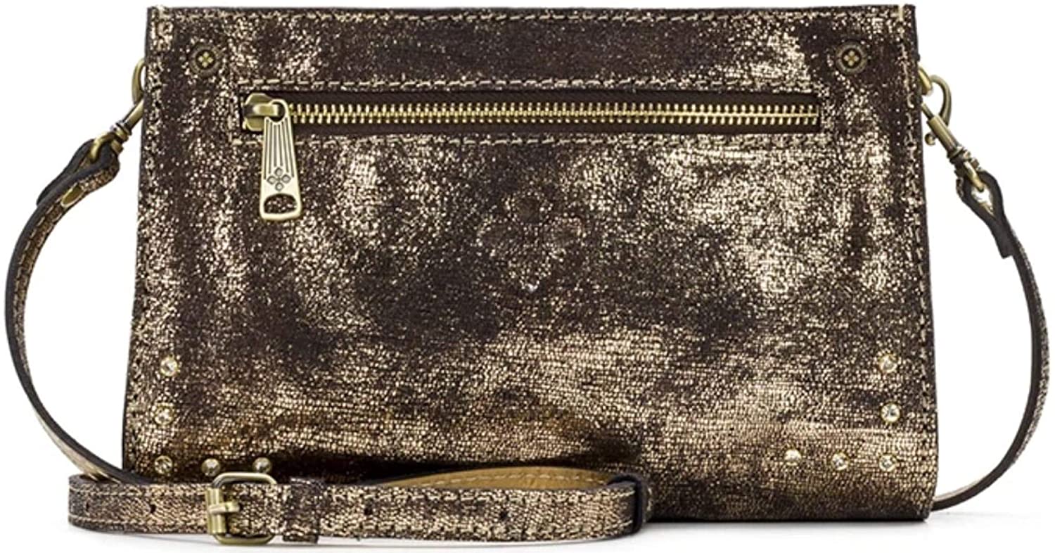 Price:$125.00 Patricia Nash Turati Convertible Crossbody Shoulder Bag Antique Gold  Handbags   