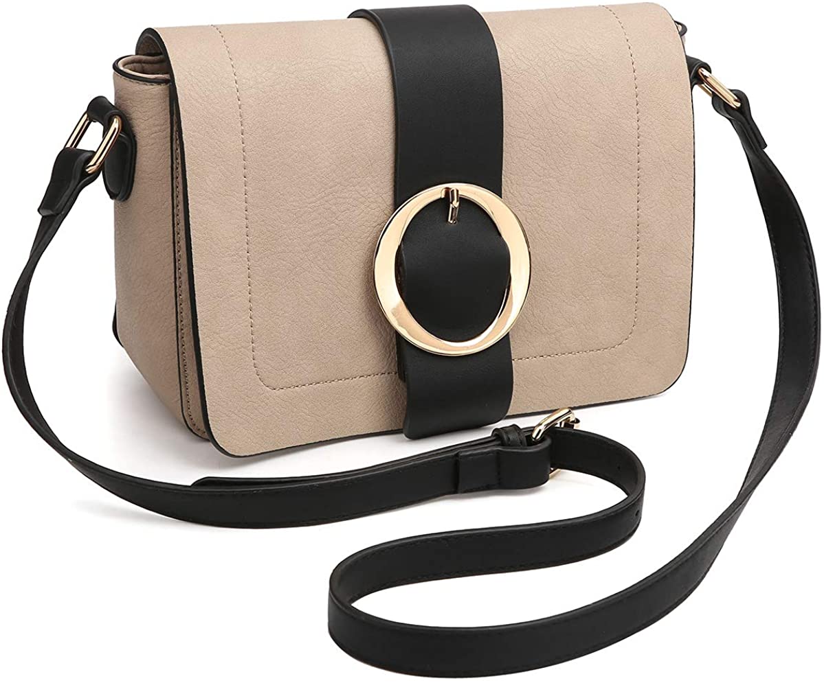 Price:$26.99 Women Vegan Leather Crossbody Shoulder Bags Designer Fashion Purses Structured Messenger Bags  Handbags   