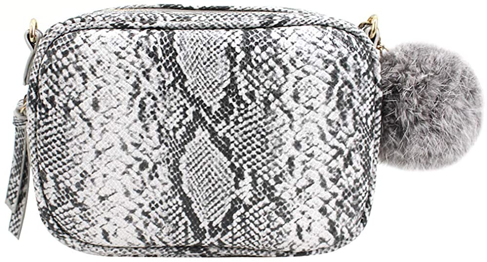 Price:$18.99 Sherry Women Snakeskin Pattern Crossbody Shoulder Bag Fashion PU Leather Handbag  Handbags   