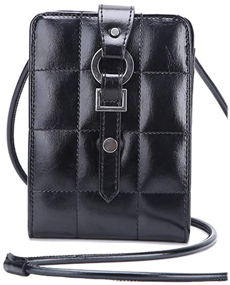 Price:$10.39 Alnice Quilted Crossbody Mobile Phone Handbag Multi Card Case Wallet Shoulder Purse Card Bag For Lady (Black)  Handbags   