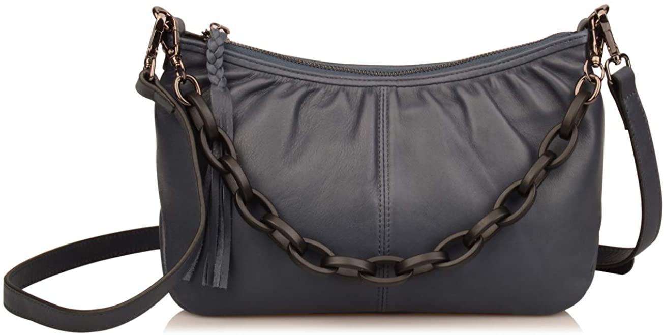 Price:$74.99 Ainifeel Women's Genuine Leather Crossbody Bags Small Shoulder Handbags Purses (Dark blue)  Handbags   