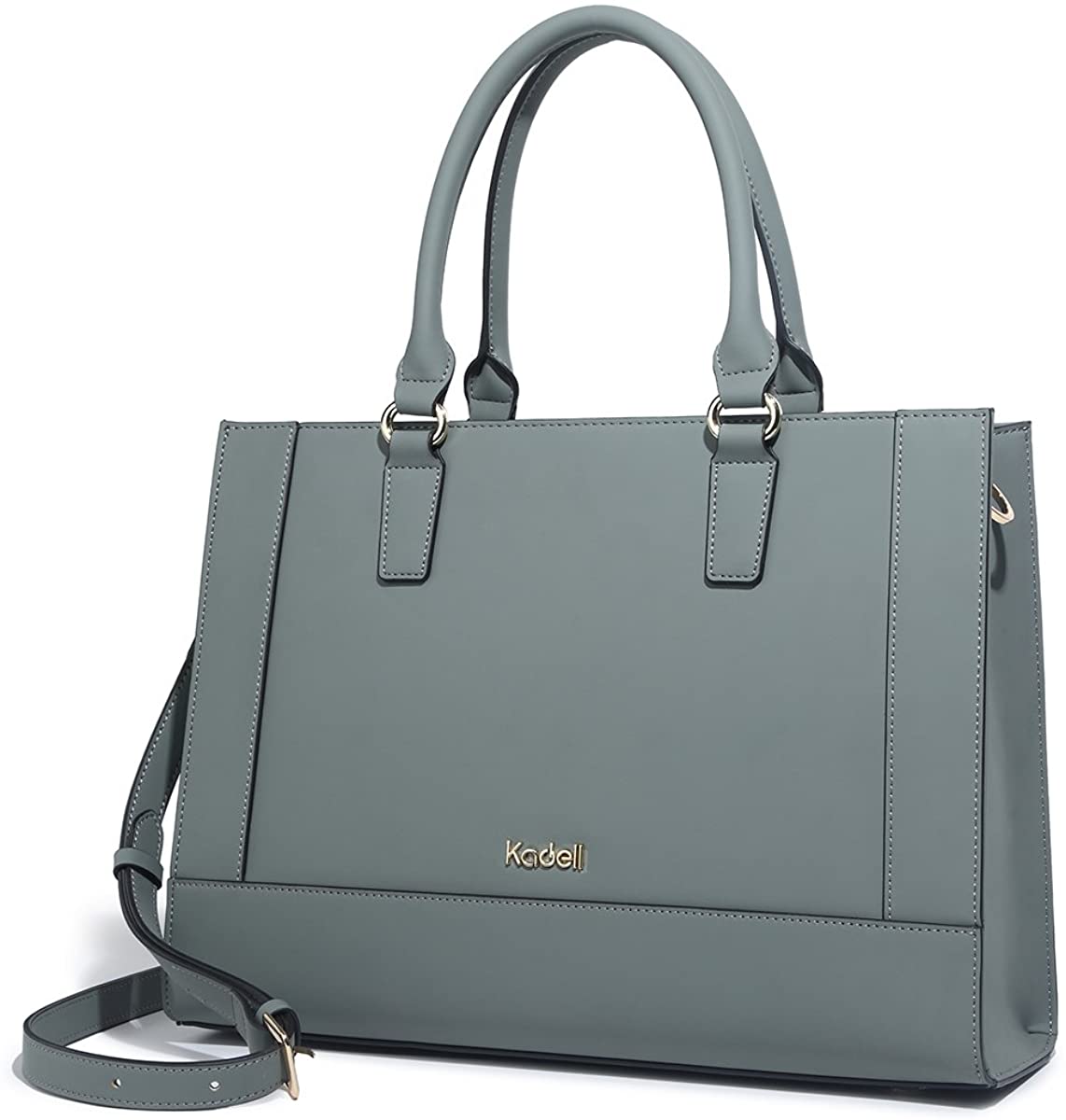 Price:$39.99    Kadell Womens Large Capacity Matte PU Leather Tote Handbags Purse Shoulder Satchel Bags Green  Clothing