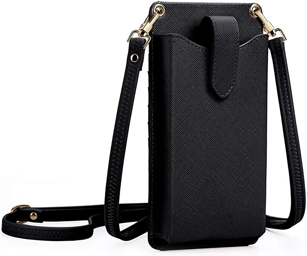 Price:$18.99 Peacocktion Small Crossbody Cell Phone Purse for Women, Lightweight Mini Shoulder Bag Wallet with Credit Card Slots (Black)  Handbags   