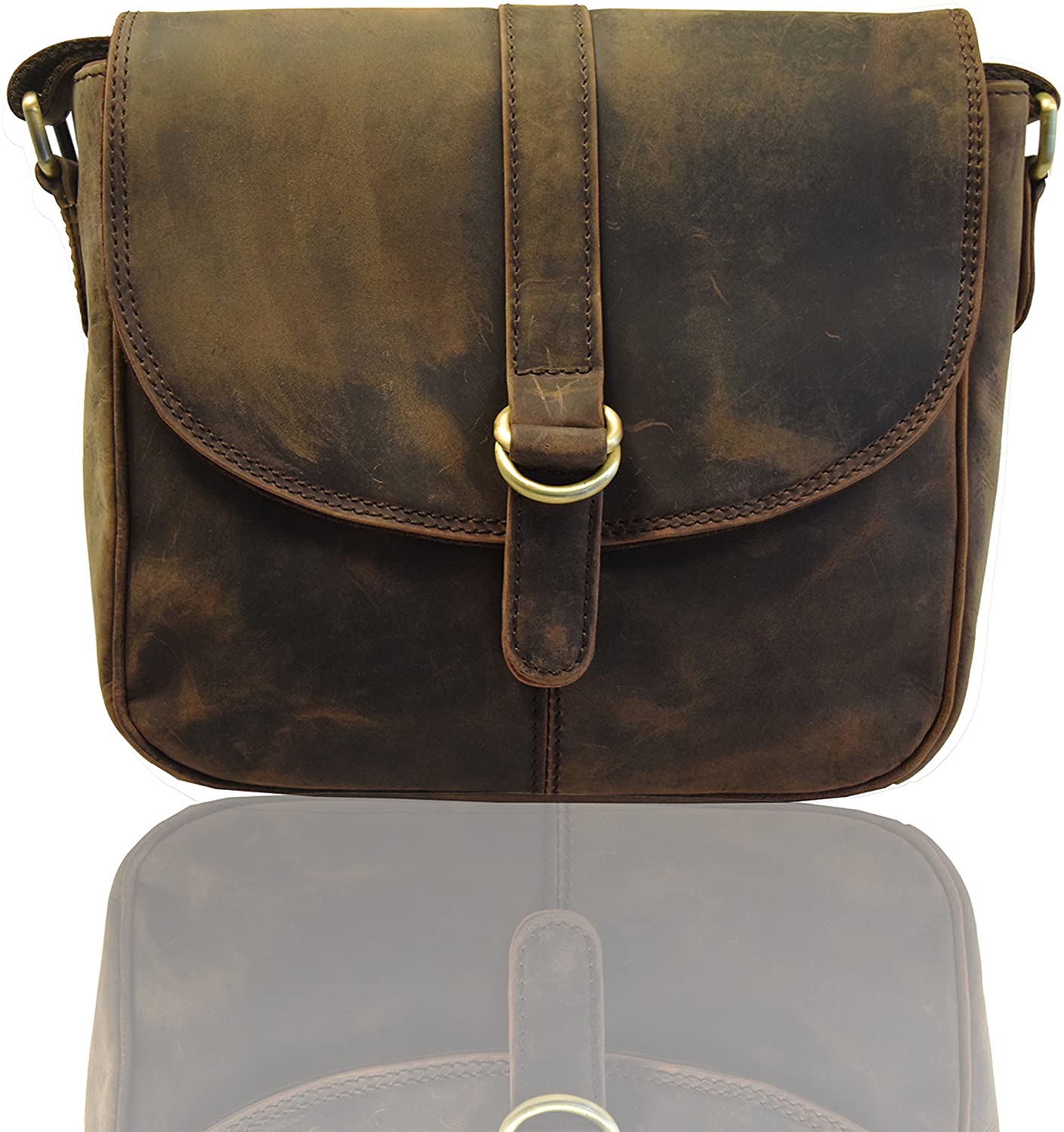 Price:$34.99    KK's 10" Inch Women's Vintage Genuine Leather Tote Shoulder Bag Handbag Upgraded Version  Clothing