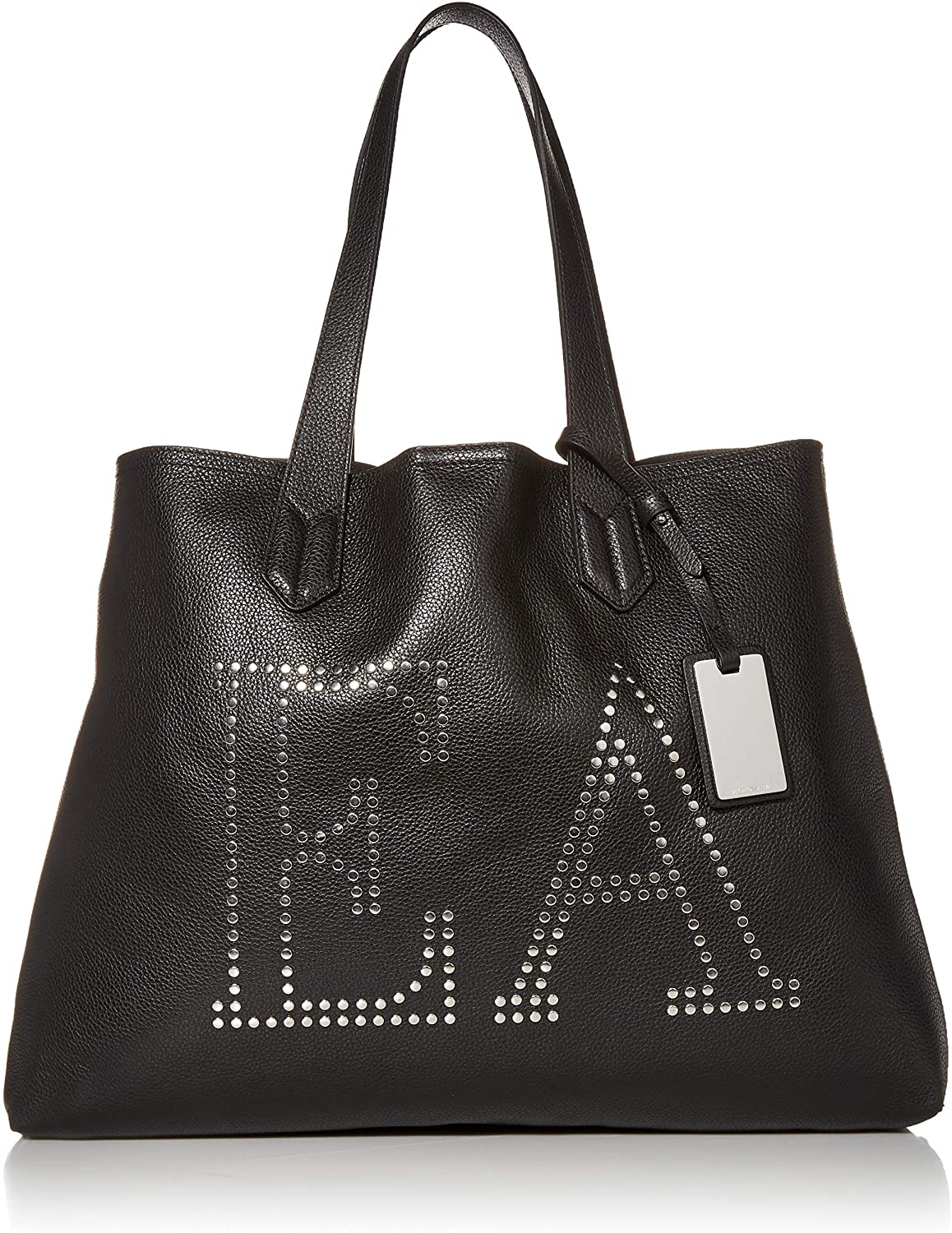 Price:$270.77    Emporio Armani Designer Tall Shoulder Tote Bag with Embelished EA Logo, Black  Clothing