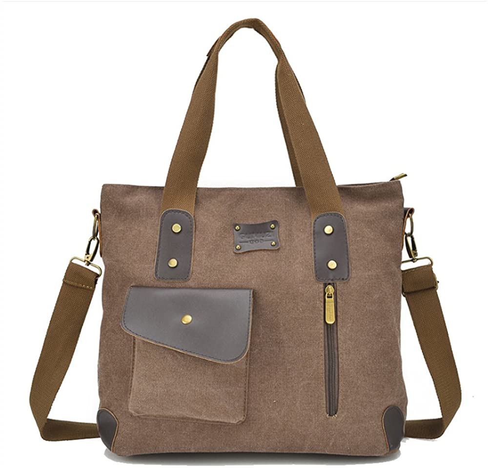 Price:$0.00    Women Men Bags Casual Vintage Hobo Canvas Purse Big Messenger Top Handle Shoulder Tote Shopper Handbags  Clothing