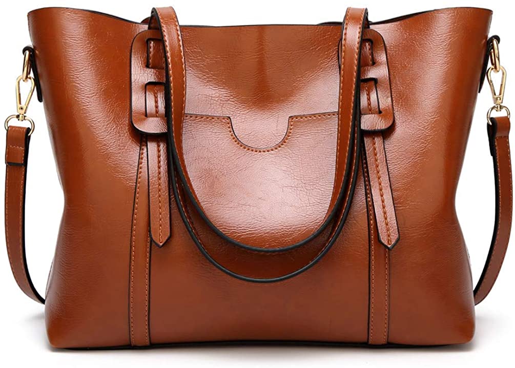 Price:$19.99    HAOSHIDUO Women Top Handle Satchel Handbags Shoulder Bags Tote Purse Crossbody Bag  Clothing