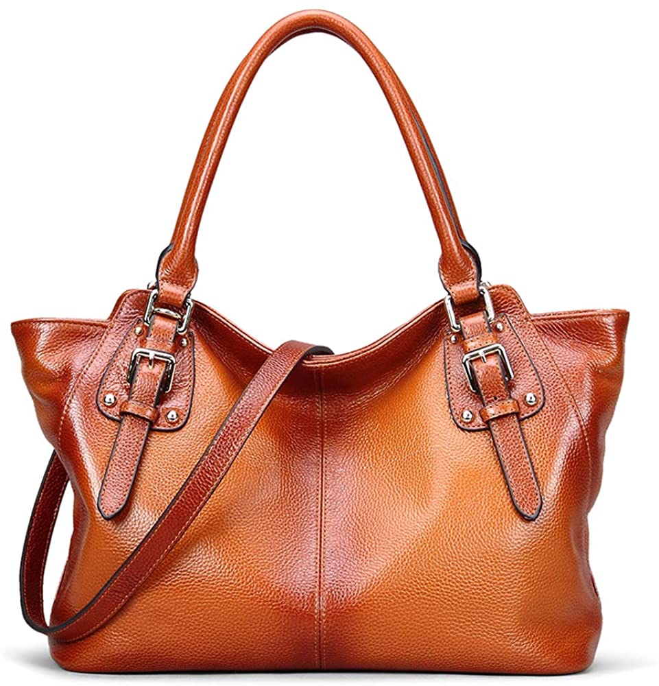 Price:$79.99    Women Vintage Genuine Leather Handbags DAIZU Shoulder Bag Large Capacity(brown)  Clothing
