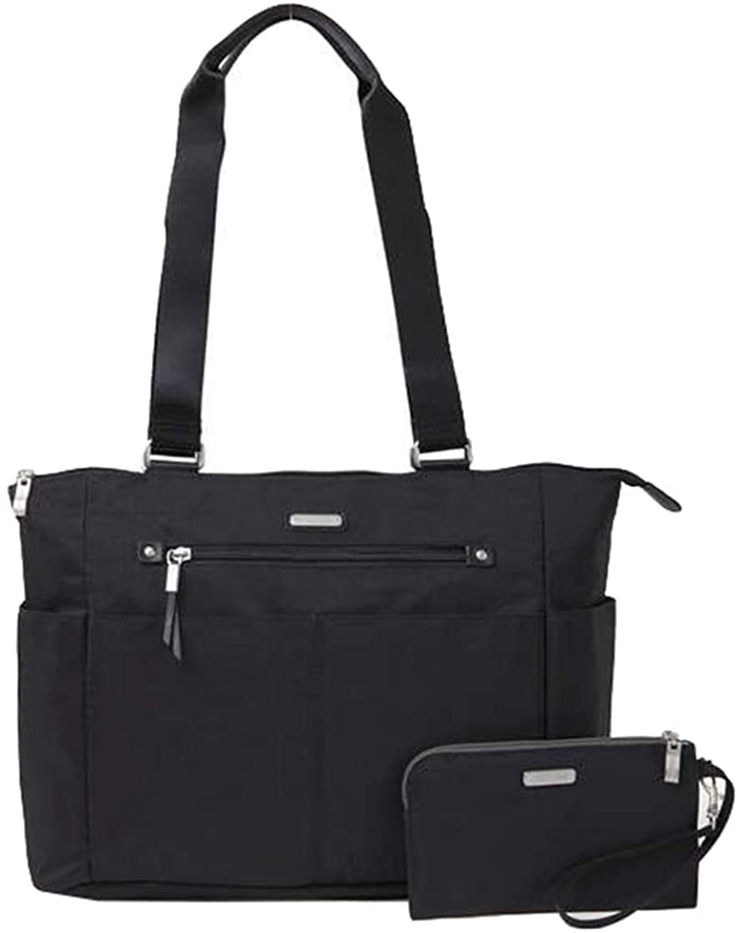Price:$98.00 Baggallini Destination Tote with RFID Wristlet, Black  Handbags   