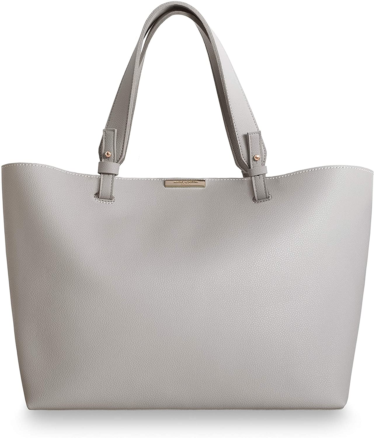 Price:$26.31    Katie Loxton Piper Womens Soft Vegan Leather Double Shoulder Strap Tote Bag Stone  Clothing
