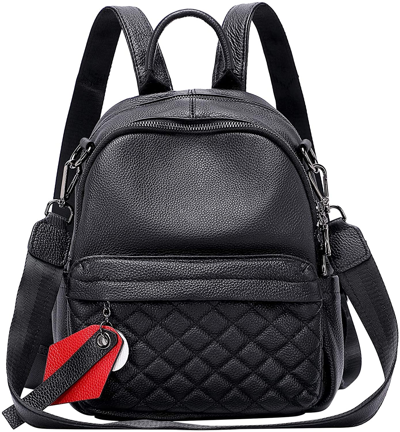 Price:$69.58    ALTOSY Women Leather Backpack Purse Fashion Shoulder Bag With Quilted (S70 Black)  Clothing
