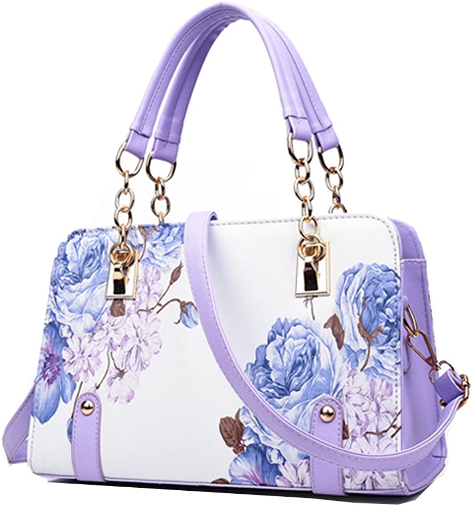Price:$29.99 Yan Show Women's PU Chinese National Style Shoulder Bag Inkjet Flower Handbag  Handbags   