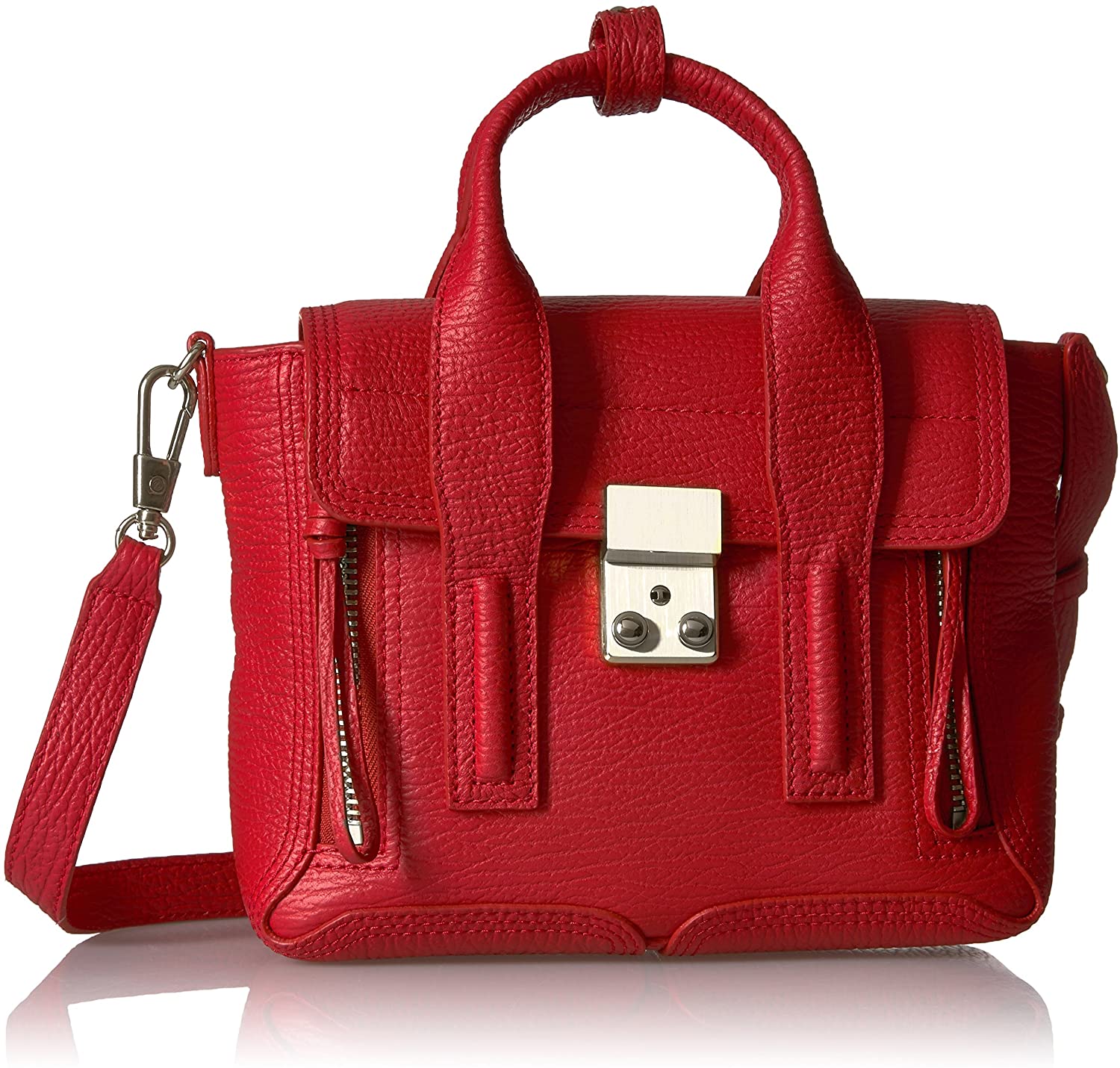 Price:$695.00    3.1 Phillip Lim Pashli Mini Satchel , red-nickel , One Size  Clothing