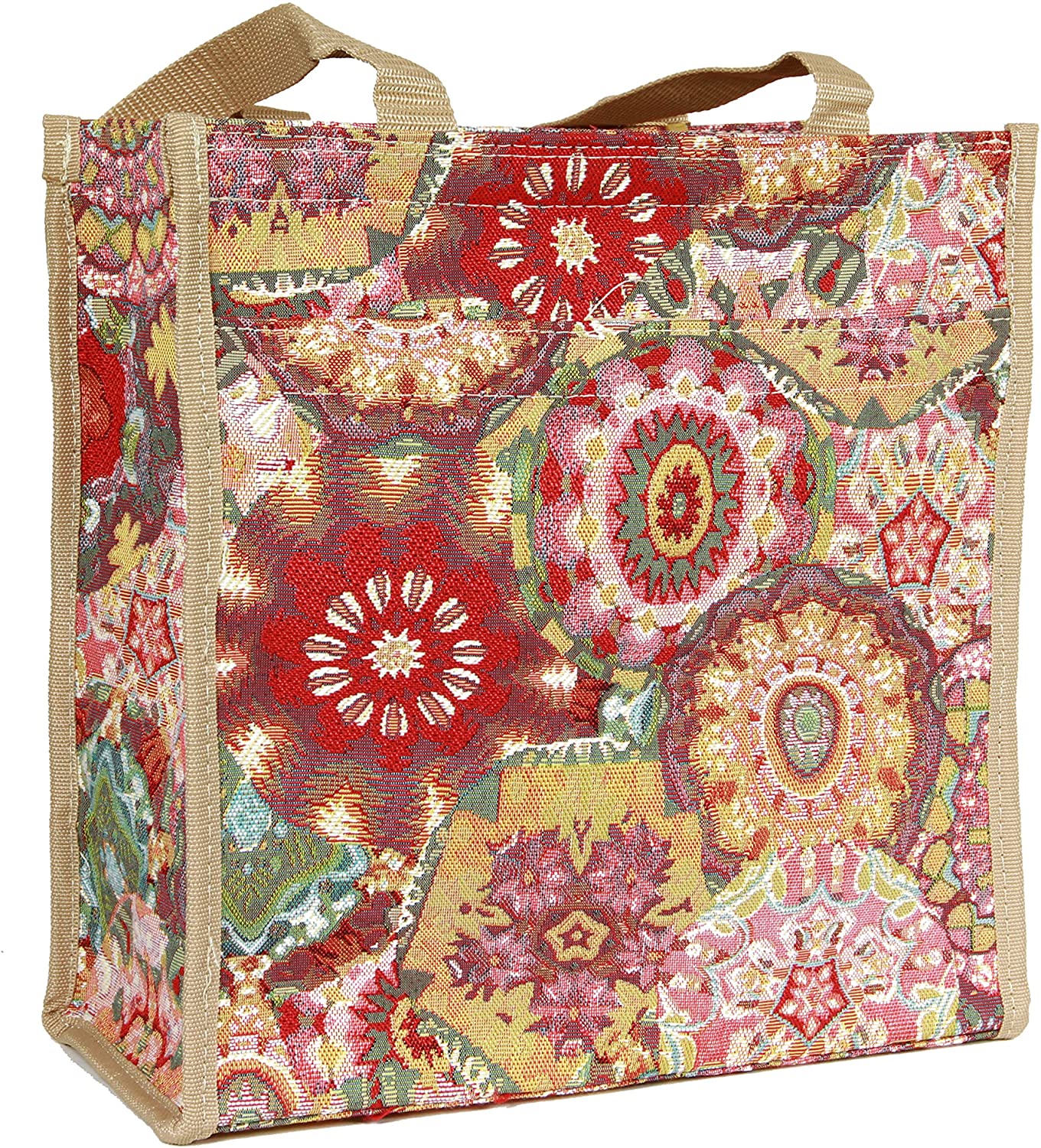 Price:$23.99    Title  Signare Tapestry Shoulder Bag Shopping Bag for Women with Colourful Kaleidoscope Design (SHOP-KALE)  Clothing