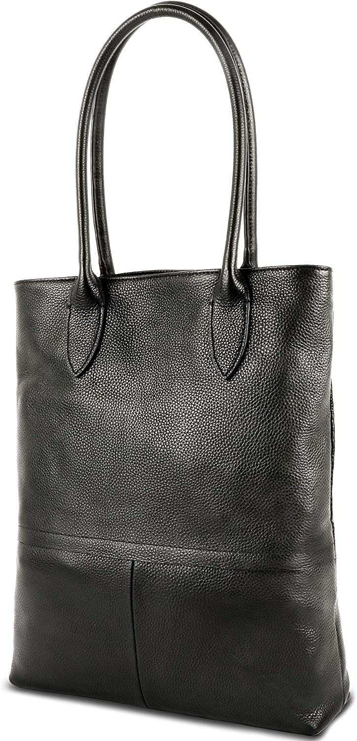 Price:$52.99    Soft Leather Women Tote Bag Top Handle Shoulder Bag Large Capacity Hobo Bag Black  Clothing
