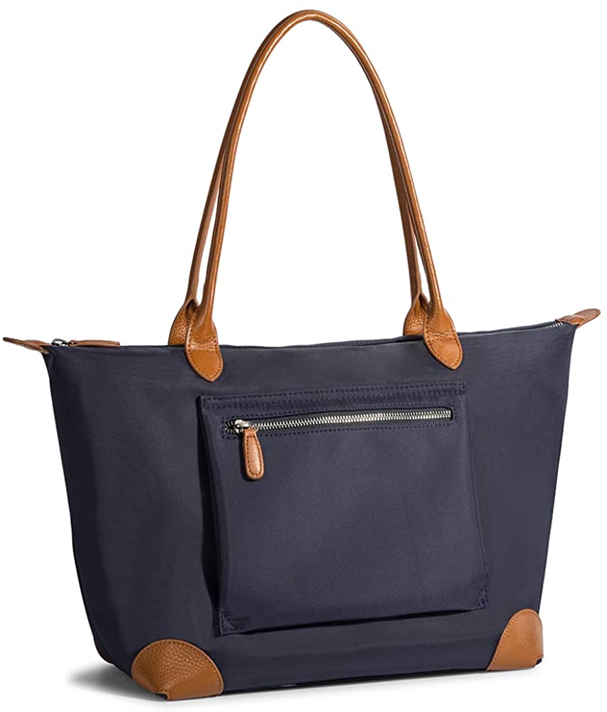 Price:$50.99    Purses and handbags Tote Shoulder Bag for Women Large Travel Work Oxford Nylon Leather Top Handle Bags Blue  Clothing