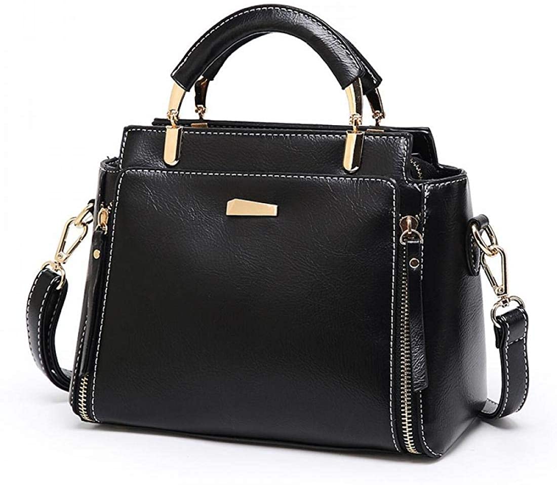 Price:$23.99    TENDS Handbags for Women Satchel Bags Fashion Ladies PU Leather Top Handle Shoulder Purse, Black, One Size  Clothing