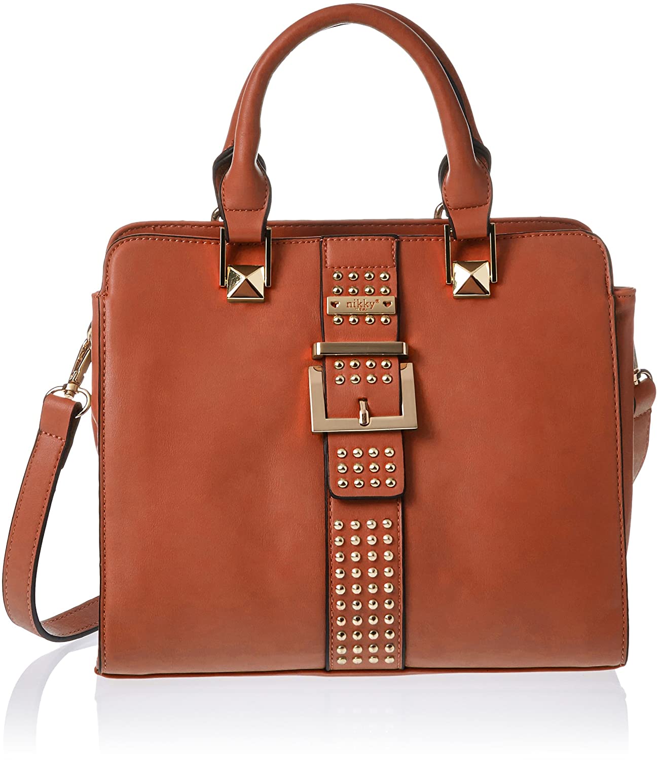 Price:$27.95    Nikky Women's Studded Structured Pink Tote Bag, One Size  Clothing
