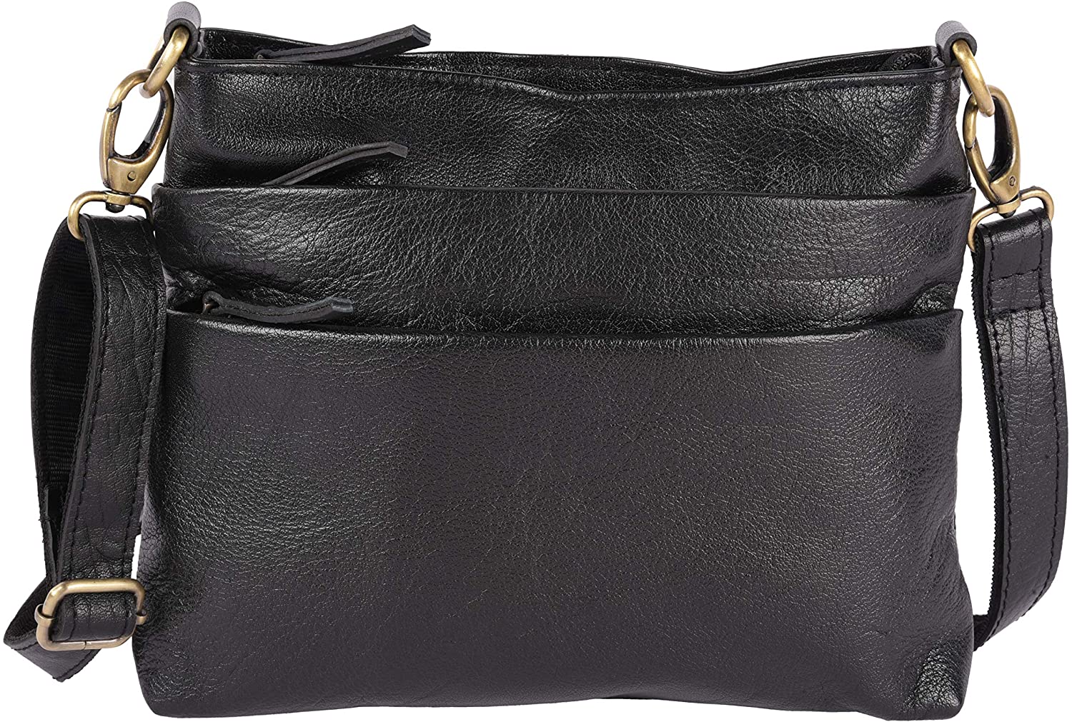 Price:$39.99    Ruzioon Vintage Small buffalo leather Shoulder Crossbody Purse  Clothing