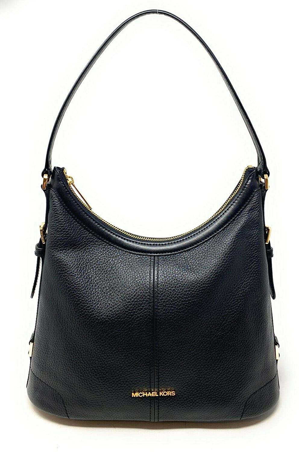 Price:$0.00 Michael Kors Ginger Large Shoulder Bag Pebble Leather Black  Handbags   