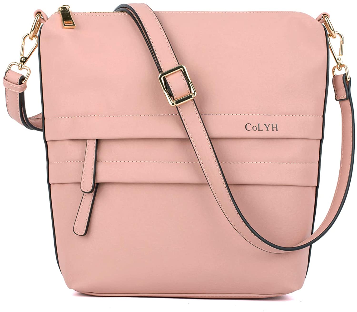 Price:$15.99 CoLYH Women Crossbody Zip Bag Shoulder (pink)  Handbags   