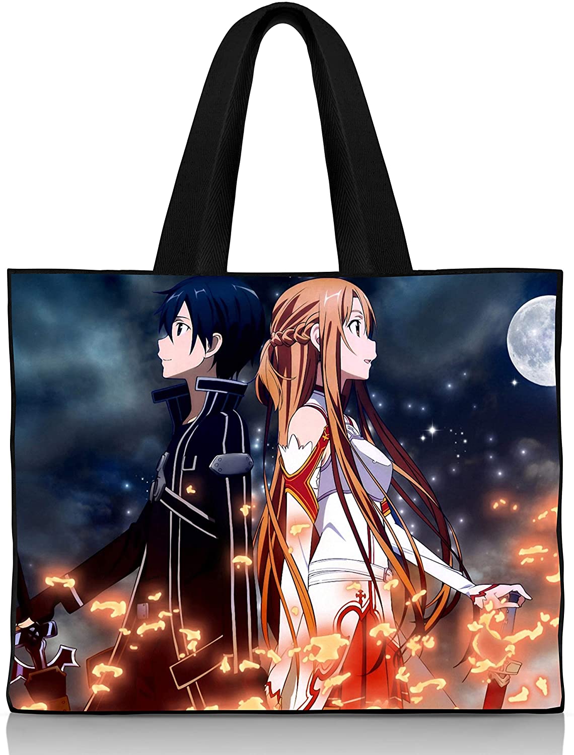 Price:$23.56    Sword Art Online Shoulder Handbags Canvas Tote Bag - 15.5 x 12.5 x 3.5 Inches  Clothing
