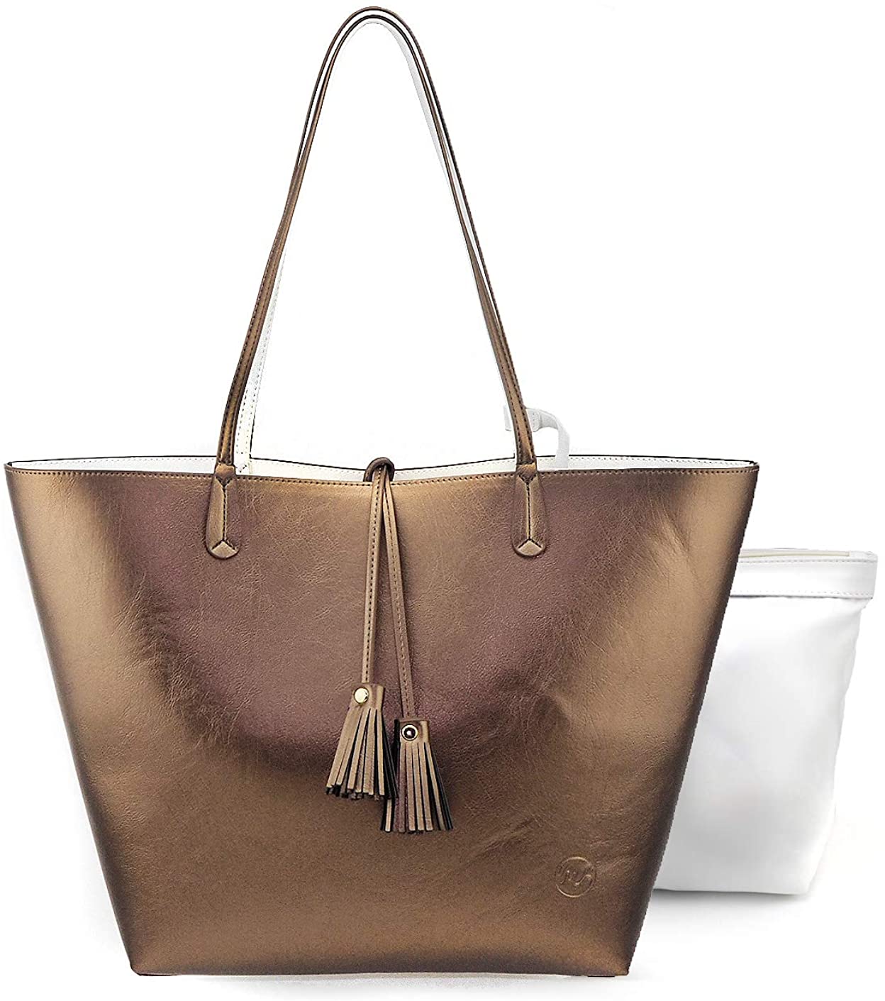 Price:$19.99    Minch Womens Shoulder Bags Purse Organizer Insert Tote Purses Handbags Bags (Bronze)  Clothing