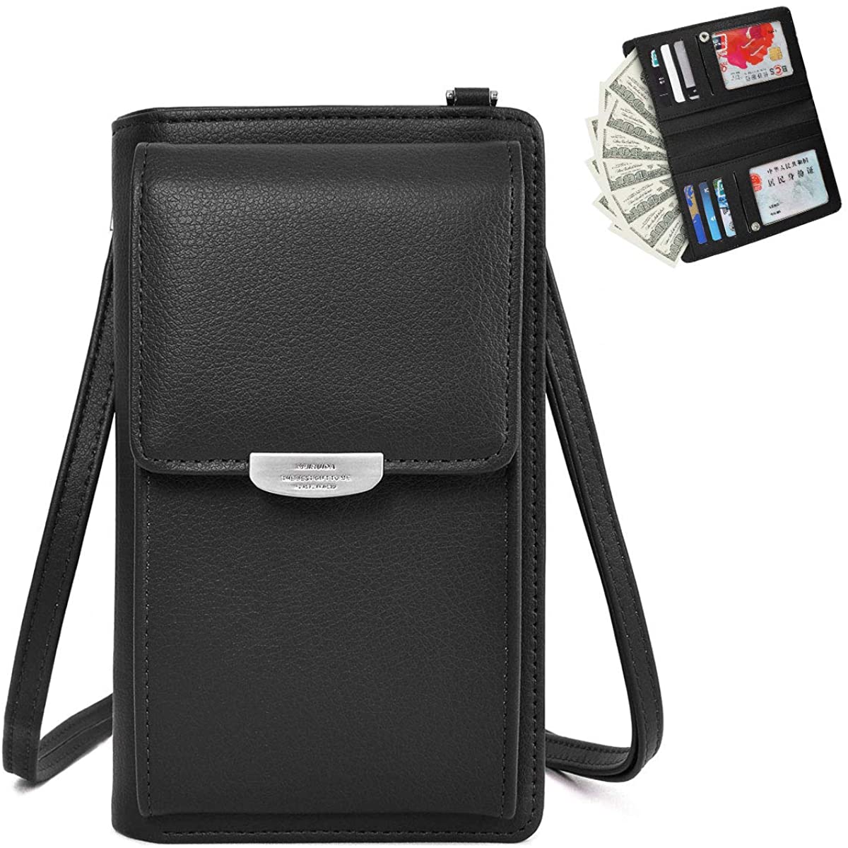 Price:$15.99 LassZone Women Floral Pattern Crossbody Wallet Bag Leather Coin Cell Phone Purse  Handbags   