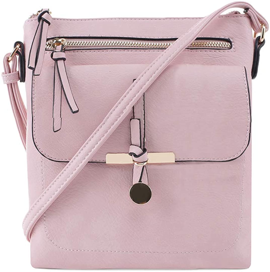 Price:$19.98 EMPERIA Karry Embellished Flap Small Vegan Leather Crossbody Bags Shoulder Bag Purse Handbags for Women - PK  Handbags   