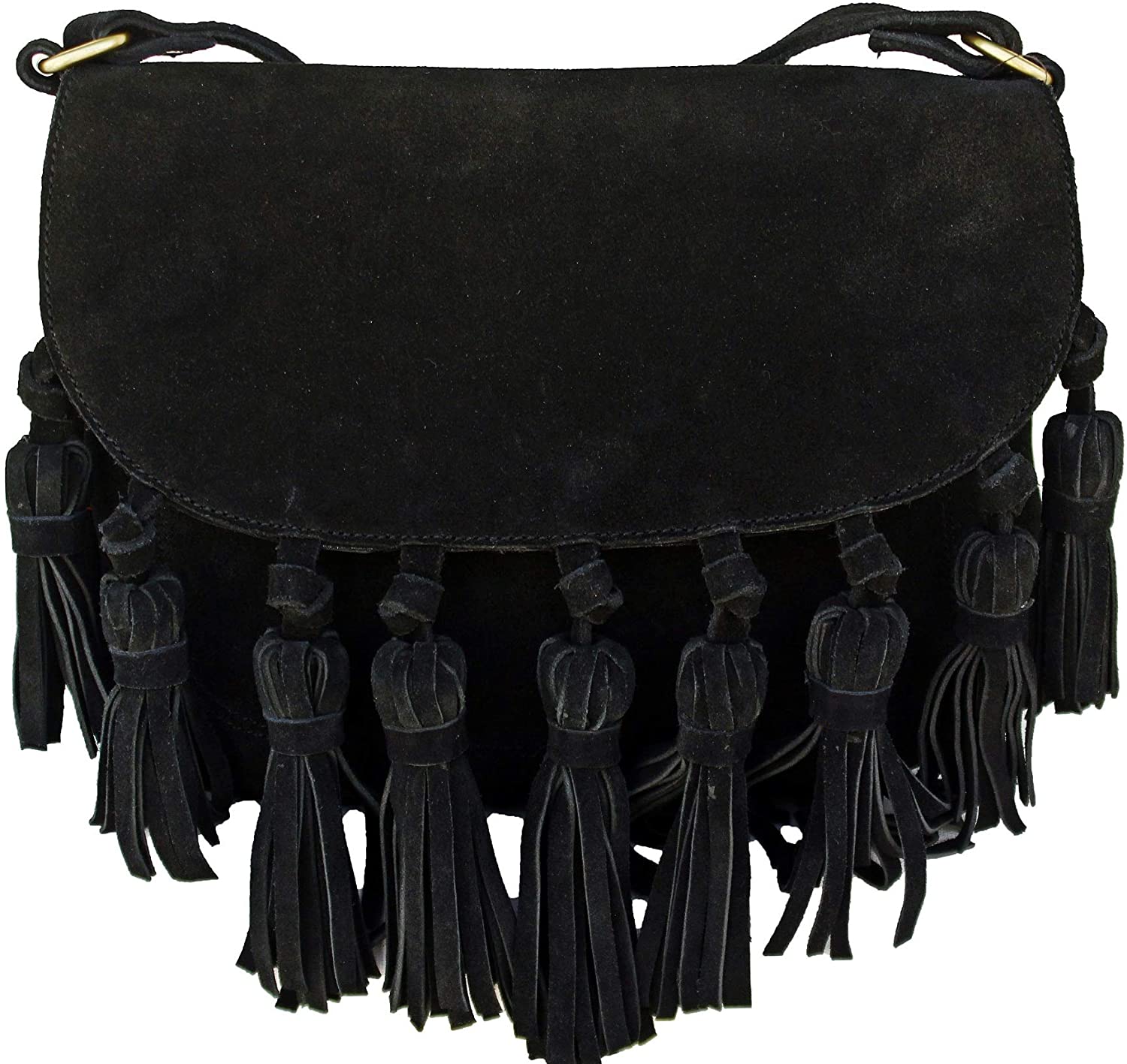 Price:$69.99    AOL Hippie Black Fringe Crossbody Bags For Women - Suede Crossbody Bag And Tassel Purses For Women - Boho Fringe Messenger Bag And Over The Shoulder Purse  Clothing