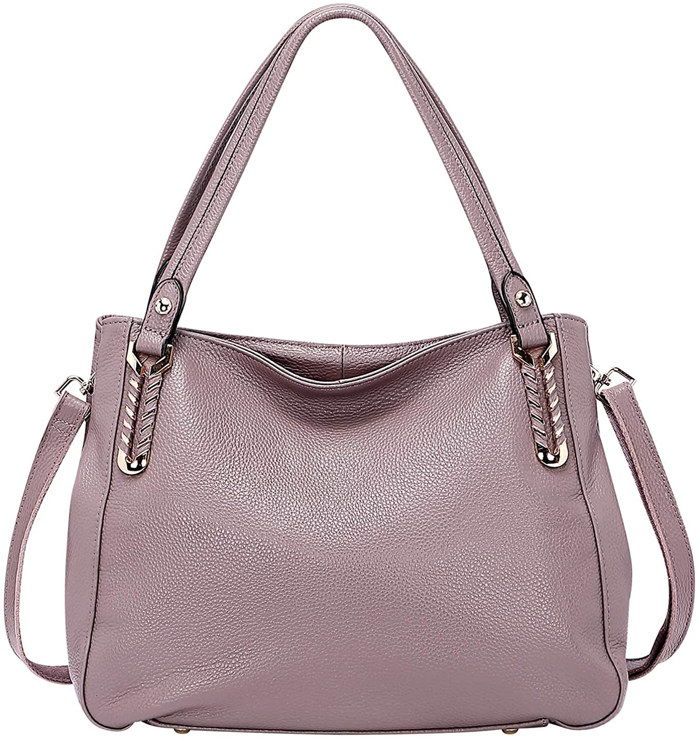 Price:$65.87    Women's Leather Shoulder Handbags Ladies Hobo Bag Satchel Tote Handbags By OVER EARTH(O102E Dark Taro)  Clothing